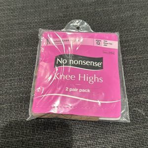 No nonsense kneehighs two pair pack nylon